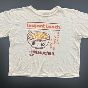 Maruchan Ramen Official Merch Crop Top T-Shirt Cream XL Brand New